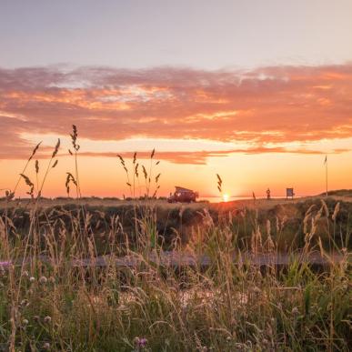 Solnedgang ved Himmerlands Vestkyst